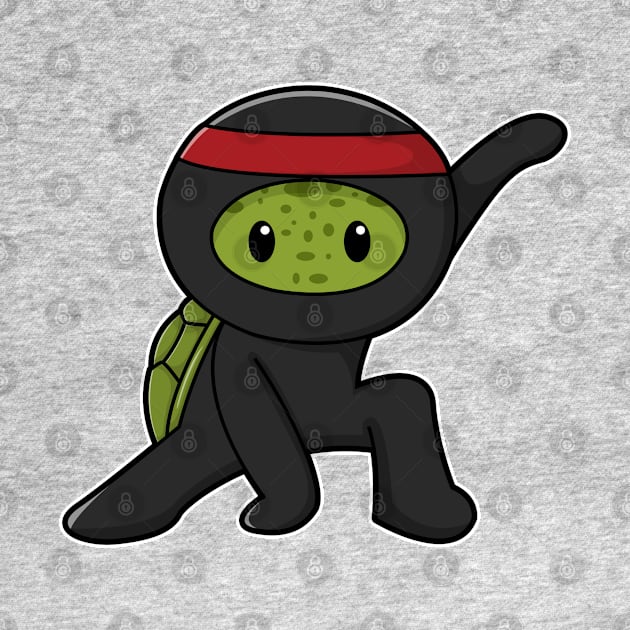 Turtle with Shell as Ninja by Markus Schnabel